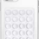 3 x Galundge Silicone Suction Phone Case Mount, Non Slip Sticky Phone Grip for Cellphone, Silicon Adhesive Suction Cup Phone Mount, Strong Grip Holder for Selfies and Videos (White)