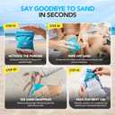 SHAKALO Sand Removal Bag Talc-Free Sand Remover for Beach Days Helps Remove Grains from Skin Without Water Portable Microfiber Beach Accessories Must Haves for Hands, Feet, and Legs Pack 1