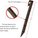 30 PCS Brown Landscape Edging Garden Stakes, 10 Inch Landscaping Anchoring Spikes Heavy Duty Plastic Garden Netting Ground Stakes Brown for Edging & Terrace Board