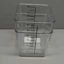 Rubbermaid Commercial Products Space Saving Square Food Storage Container 8 Quart Clear for Kitchen/Sous Vide/Meal Prep, 2 Packs