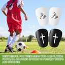 3 x Jesus Mini Anti-Slip Shin Guards - Small, Protective, Tiny Soccer Shin Pads - Miniature Football Gear for Men, Women & Youth (Black, White)