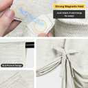 LazBlinds Tie Up Curtains, Linen Privacy Thermal Insulated Balloon Roman Shade Bathroom Window Curtain, Adjustable Rod Pocket Drape for Kitchen, Living Room, Bedroom (25" W x 47" L, White)