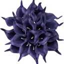 22pcs Purple Flowers Artificial Calla Lily Silk Flowers 13.4 Inch for Home Decor for Spring Flowers, Home Kitchen, Wedding Decorations, and centerpieces