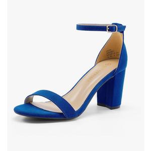 DREAM PAIRS Women's Chunk Low Heel Pump Sandals, Size 5