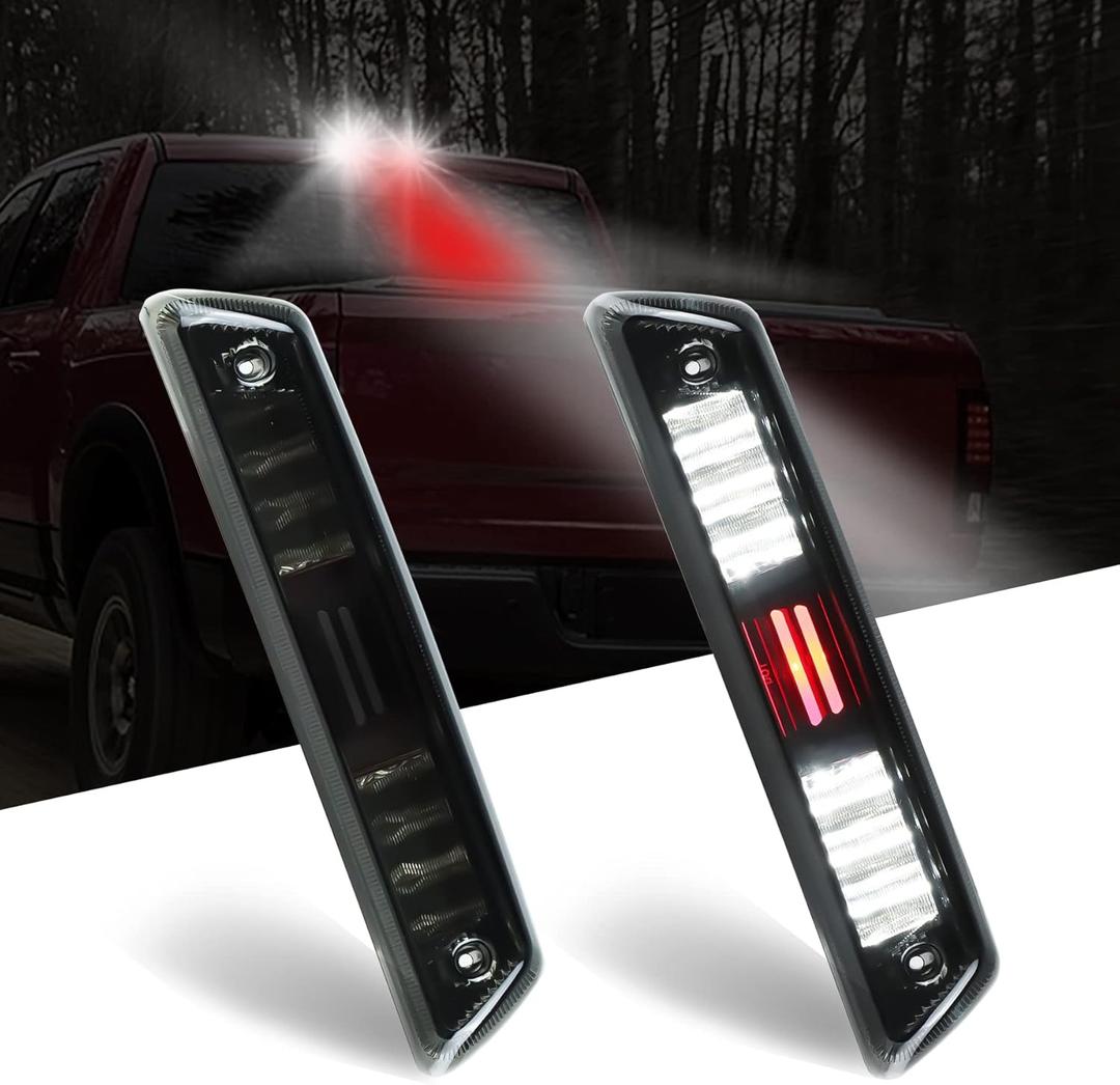LED Third 3rd Brake Light Rear Cargo Lamp Assembly High Mount Stop light Fit for Ford F150 2009-2014 (Smoke Lens)