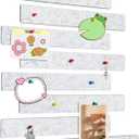 Cork Board for Walls - 8 Pack Felt Pin Board Bar Strips - Self-Adhesive Lightweight Bulletin Board - Cork Board for Office with 40 Push Pins No Damage for Wall (Light Grey) (15"x2" (38x5 cm))