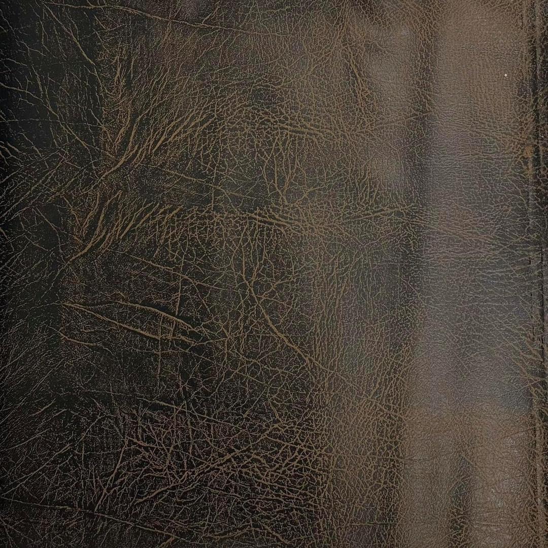 Distressed Vintage Faux Leather Suede Vinyl Fabric (Brown)