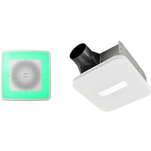 Broan-NuTone 110 CFM Bluetooth Speaker Bath Fan and 80 CFM CleanCover Bath Fan with Selectable CCT LED Light