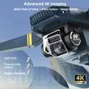 4K Drone with Camera, 84 Min Flight Time, 3 Batteries, Brushless Motor Quadcopter with 2650 ft Control Range, Auto Hover, Follow Me for Beginners,Gently Luminous Emerald Hues Shimmering Through Vibrant Blue