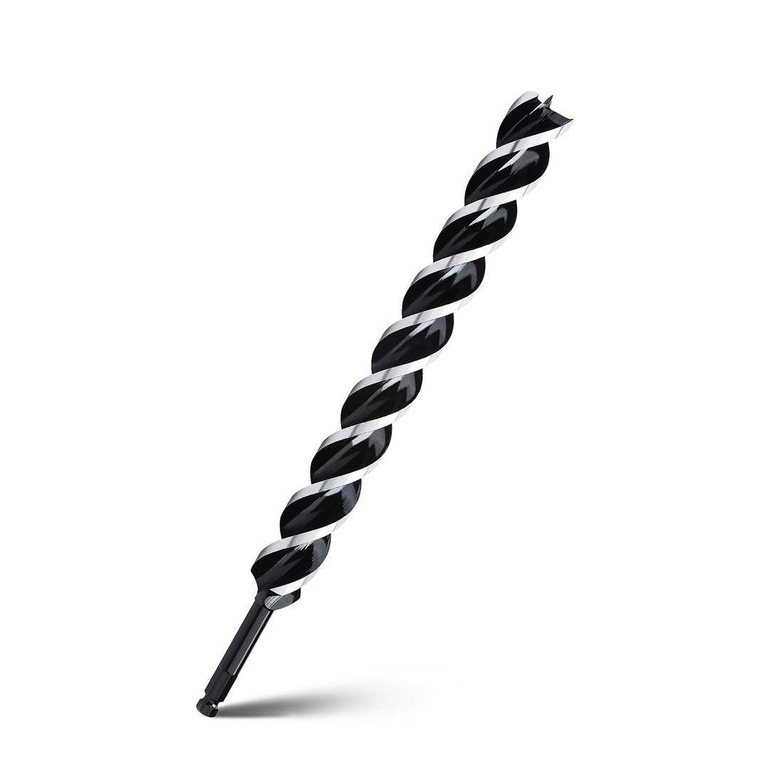 1-1/2'' x 18'' Auger Drill Bit for Wood, Hex Shank Tri Flute Ship Auger Long Drill Bit for Soft and Hard Wood,Tree Stump,Plastic,Drywall and Composite Materials