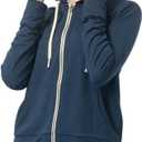 Women's Stretch Athletic Full Zip Hoodie - Kangaroo Pockets, Comfort Workout Jacket for Active & Relaxed Days (M)