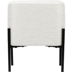 Get Set Style Pouf Ottoman Stool, Modern Vanity Stool Chair Upholstered Foot Rest Sofa Side Foot Stool Ottoman Seat for Living Room, Bedroom, Entry, Hallway, Office Off White, 14.6"D x 14.6"W x 17.3"H