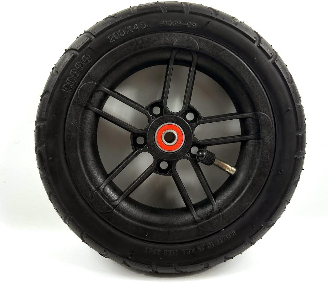 L-faster 200x35 Pneumatic Tyre Use Nylon Hub Fit M8 or M6 Axle 8" Air Wheel for Scooter Replacement 8 Inch Inflatable Wheel Tube