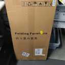 Elegant Folding Chair with Thick Cushioned Seat, Portable Metal Frame Foldable Chair for Indoor & Outdoor Use, Durable and Comfortable Upholstered Chair for Home, Office, and Events - Grey