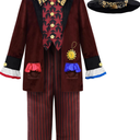 ReliBeauty Kids Halloween Costume Boys Character Cosplay Outfit for World Book Day, 150