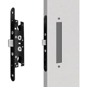 Storm Door 2 Point Bolt Mortise Lock Body Black,Fit Pella Storm Door Handleset Part, Lock Only