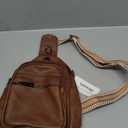 7L Sling Bag For Women Men Crossbody Shoulder Tote Blet Bags Backpack Fanny Pack Travel Purse Faux Leather (Brown)