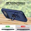 for Google Pixel 9 Case [15 FT Military Grade Drop Protection] with Screen Protector & Lens Protector Heavy-Duty Shockproof Kickstand Case for Pixel 9 (Blue)