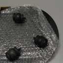 MAONAME Decorative Round Wood Riser for Display, Farmhouse Pedestal Stand for Kitchen Counter, Black Wooden Risers Tray for Home Decor, Pedestal Tray for Living Room Decor