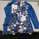 Womens Rash Guard Long Sleeve One Piece Swimsuits Zipper Front with Boy Shorts Swim Shirt Uv Protection UPF 50, Size L