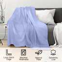 24 Pcs Fleece Blankets Bulk 60 x 50 in, Soft Lightweight Throw Blankets in Bulk Large Cozy Wool Blankets for Wedding Bed Couch Use Gifts & Donation, Oeko-tex Standard 100 Certified(Sky Blue)