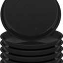 VUWEZ 6 Pack of 20 inch Plant Saucer (18 Inch Base), Plant Tray 20 Inch Round, Plant Saucers for Indoors, Plant Trays for Pots, Flower Pot Saucers, Pot Saucers for Planter 16-21" (20", Brown)