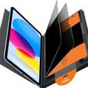 OMOTON 2 Pack Privacy Screen Protector for iPad A16 11th 10th Generation (11/10.9 inch 2025/2022), Anti-Spy Tempered Glass with Installation Tray for 11th/10th Gen-Case Friendly/Apple Pencil Support (Black)