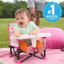 Bright Starts Disney Minnie Mouse Pop 'N Sit Portable Booster, Indoor/Outdoor Use, Floor Seat with Feeding Tray, 6 Mos - 3 Yrs (1 Count (Pack of 1))