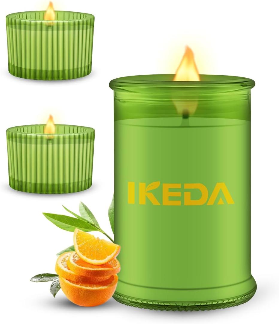 Scented Candles Set: Aromatherapy Candle for Home Fragrance | Long Lasting with 80 Hour Burn Time, 6.2oz | Natural Soy Candles Gifts for Women Men | 3 Pack Candle for Home Scented (Citrus Tea)