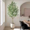 Big Artificial Olive Tree Large Faux Trees Indoor Outdoor Realistic Floor Plant Tall Fake Plants for House Modern Home Living Room Bedroom Office Front Porch Decor Outside Patio para decoracion