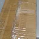 WANLIAN Small Side Table,23inch C Shaped End Table for Sofa and Bed, TV Tray Table with Metal Frame for Couch, Living Room, Bedroom (White+Gold)