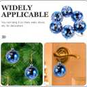 ULTECHNOVO 6pcs Halloween Balls Tree Ornaments, Shatterproof Christmas Decorations Set with Reusable Hand-held Package for Holiday Xmas Tree Decor (6cm) (Blue)