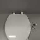 Bemis 7300SLEC Slow Close Toilet Seat, Easy Clean Hinges and Durable Plastic Seat, Made in USA, Elongated, White