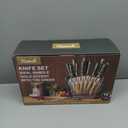 Keewah Knife Set, 16 Piece Kitchen Knives set with Acrylic Stand, Gold