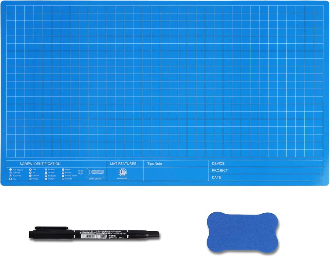 Magnetic Project Mat Large Size 36x20.5cm, Magnetic Electronic Repair Screws Mat