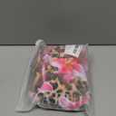 ZAFUL Women's Tie Back Padded High Cut Bralette Bikini Set Two Piece Swimsuit (Medium, Floral Leopard)