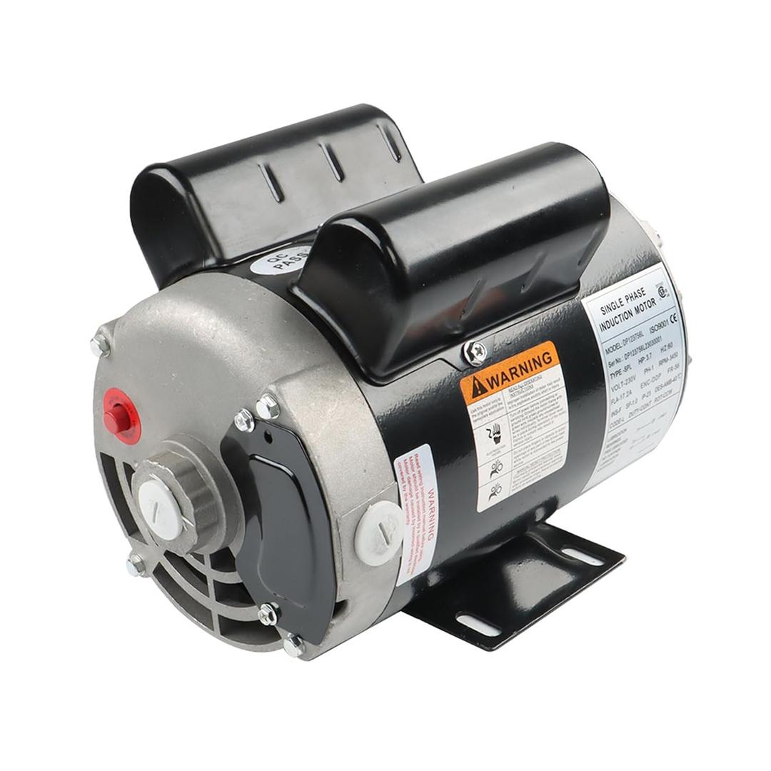 GENRICS Air Compressor Motor 3.7 HP Motor 56 Frame 5/8 Inch Shaft 230 V