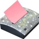 Rhinestone Self Sticky Note Holder Post it Note Dispenser Pop-Up Sticky Notes Dispenser 4 x 4 Inches Post it Dispenser for Desk Office Stationery (AB Bling)