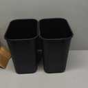 Amazon Basics Small Trash Can, Rectangular Commercial Office Wastebasket, 3 Gallon (Pack Of 2), Black