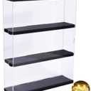 Wall - Mounted Black Plastic Display With a Transparent Cover 8.5"W x 11.5"L, Pack of 8