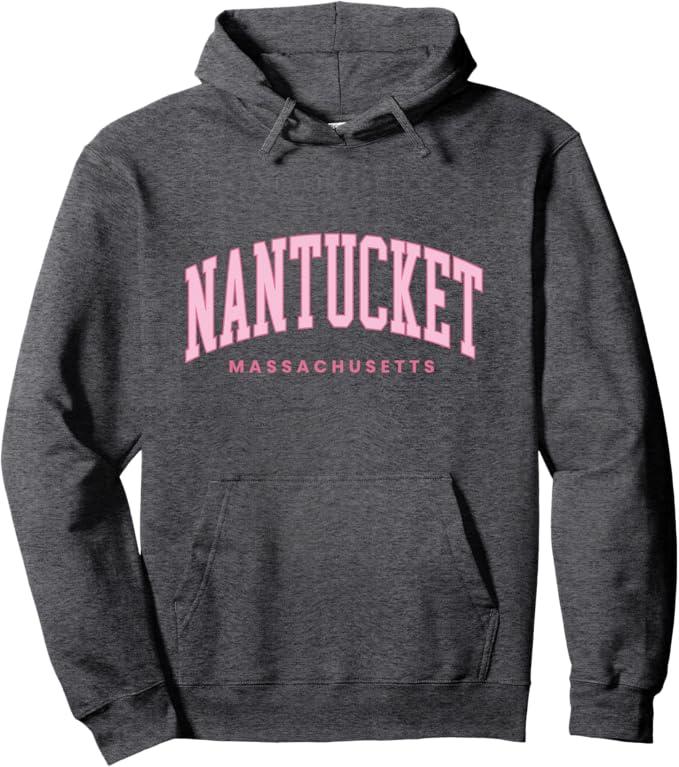 Vintage Nantucket Island Retro Preppy Throwback Girls Women Pullover Hoodie, Size Small