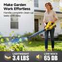 Leaf Blower Cordless with 2X 4.0Ah Batteries and Charger, 150MPH Lightweight Cordless Blower, 3 Speeds Small Battery Operated Leaf Blowers for Lawn Care, Patio, Yard, Leaves, Grass, Dust (Yellow)