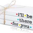 Friends TV Show Signs for Table Shelf decor, Mini Decorative Wooden Book Stack for Tiered Tray Accent, Friendship Gifts - I'll Be There For You Sign