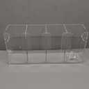 Disposable Coffee Cup Dispenser with Handles, Countertop or Wall Mount Hot/Cold Drink Cup and Lid Holder - Bathroom/Kitchen/Office Acrylic Cup Lid Storage Organizer (4 Compartments, Clear)