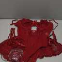 Lilosy Sexy Stocking Heart Rhinestones Underwire Babydoll Lace Mesh Garter, Medium