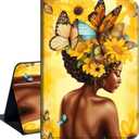 Case for All-New Amazon Fire HD 10 Tablet (13th Generation 10.1", 2023 Release),Slim Lightweight Smart Shell Stand Cover with Auto Wake/Sleep for Fire Tablet 10 2023,African Butterflies Girl