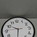 14 Inch Wall Clock Modern Battery Operated Silent Non Ticking Large Analog Clock for Living Room Office Home Bedroom Kitchen Bathroom(Black)