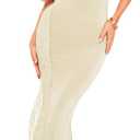 Women's Spaghetti Strap Maxi Dress Sexy Lace Split Side Long Cami Dresses (Large)