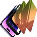 (2 Pack Compatible with iPhone 14 Pro Max Privacy Screen Protector, Mirror 25 Degree Anti Spy Anti-Blue Light Red to Green Gradient with Easy Installation Kit No Air Bubbles