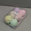 Pastel Christmas Lollipop Candy Ornaments, 6PCS Candyland Christmas Decorations Shatterproof Glitter Foam Ball for Xmas Tree Hanging Decor New Year Holiday Decoration